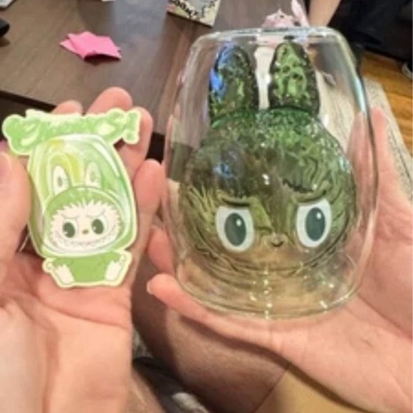 POP MART- LABUBU The Monsters Cheers Series Double Walled Glass - AUTHENTIC - Picture 3 of 7